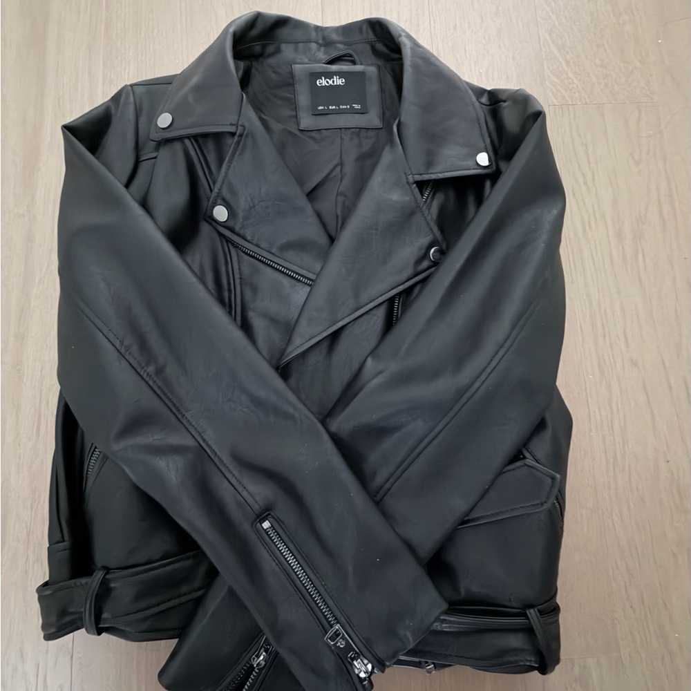 Elodie Black Leather Jacket